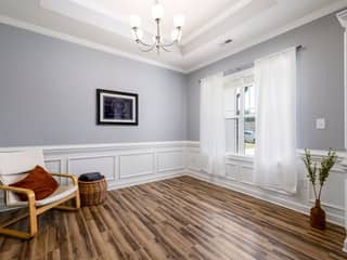 Shaker panel wainscoting in soft white